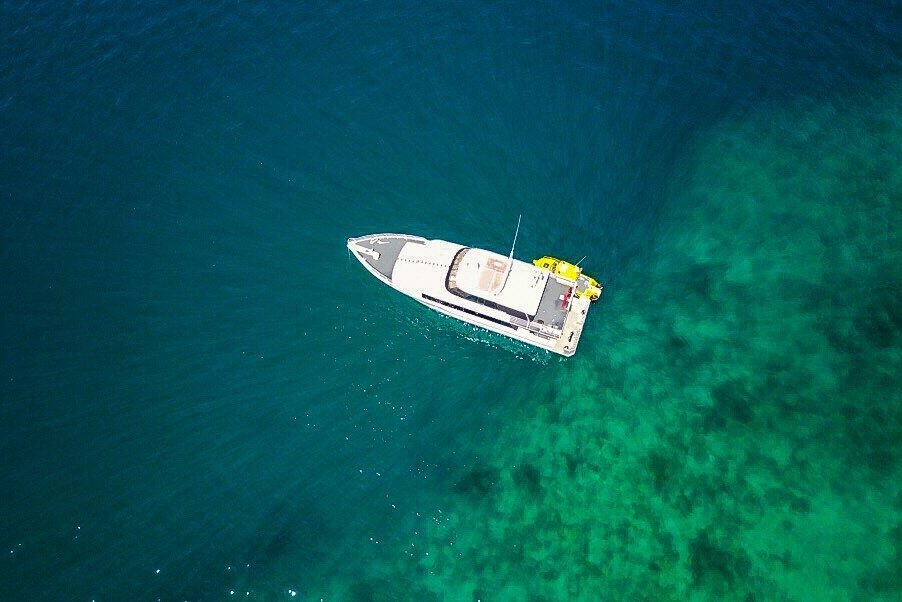Aerial photo of MV Argo boat