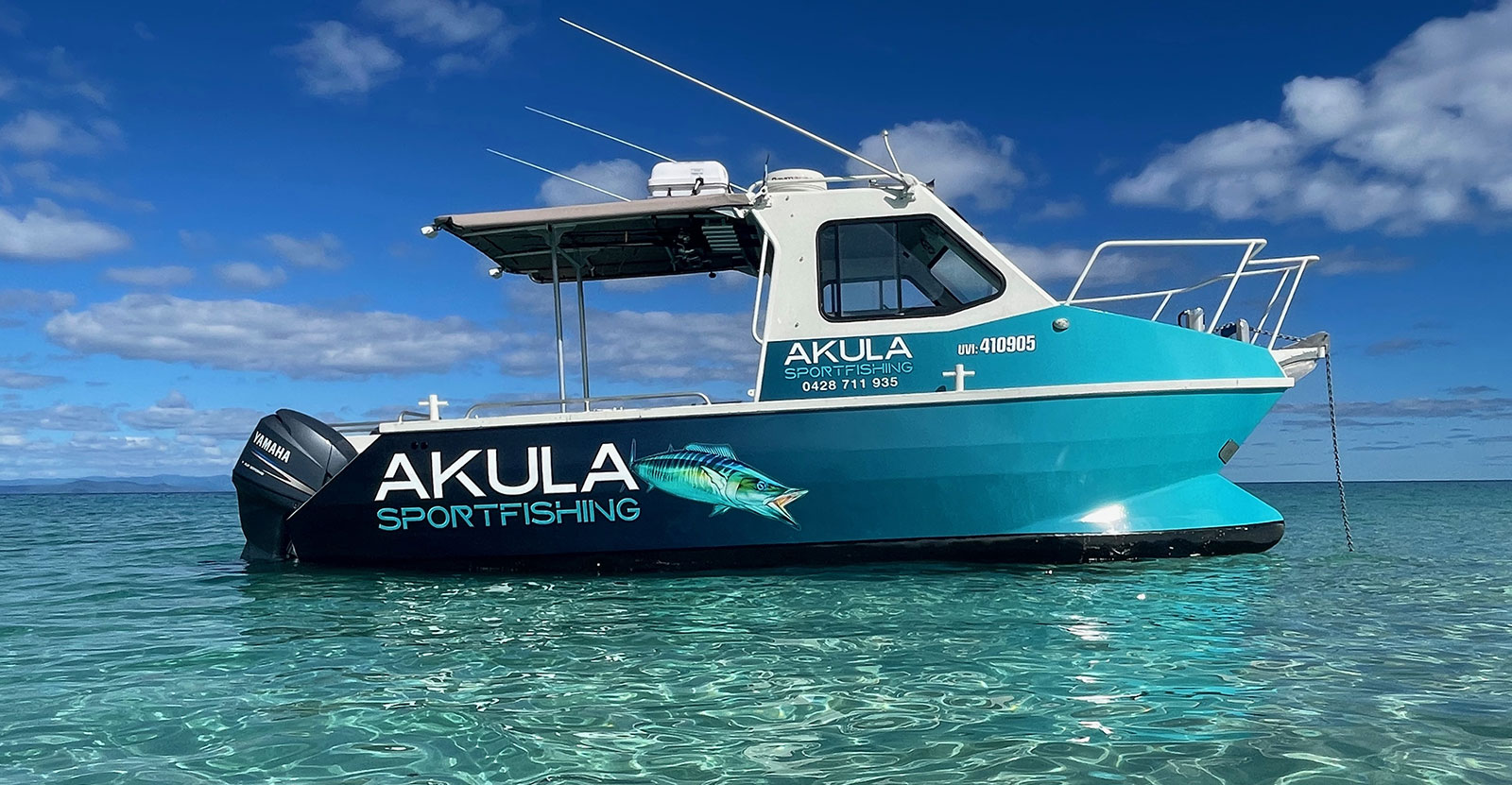 Akula boat in shallow water