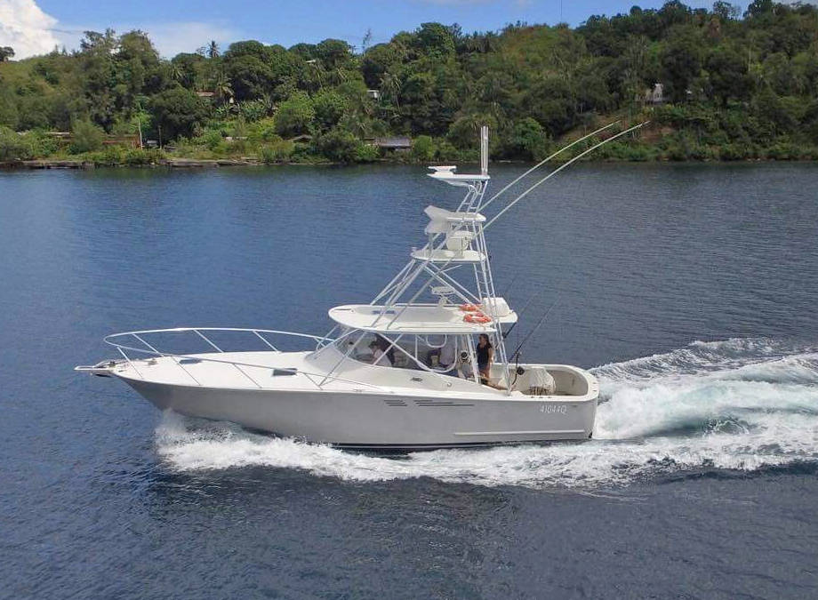Minke vessel cruising off the coast of Port Douglas, Queensland Australia