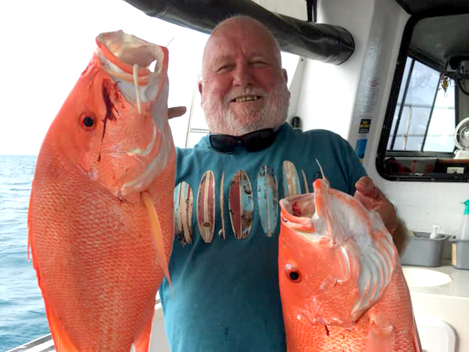 Red emperor fish caught on Dragon Lady