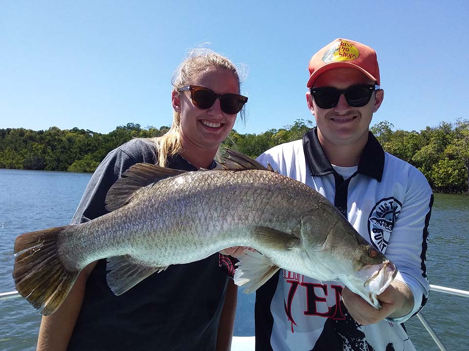 Barramundi caught with On the Daintree Charters