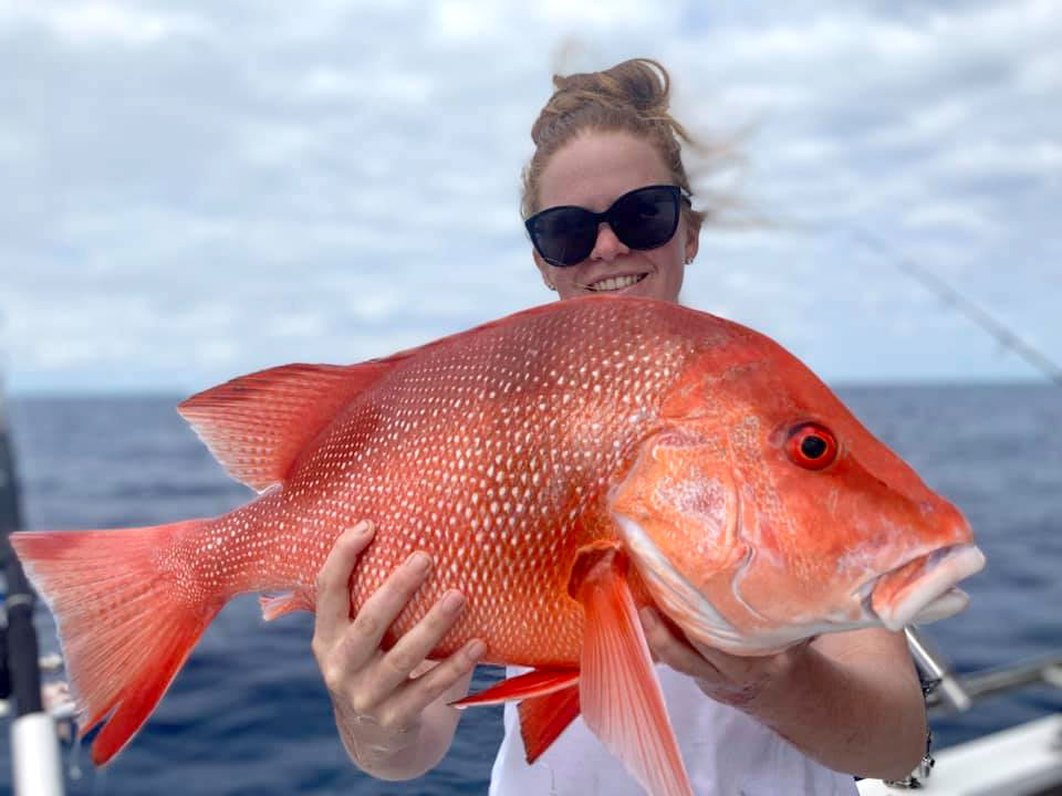 Red Emperor fish caught on Dragon Lady fishing charters Port Douglas
